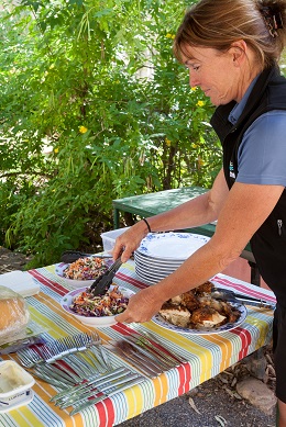 A bush picnic for lunch