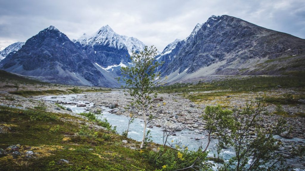 Blue lake trail Arctic Norway hiking tour from Australia 