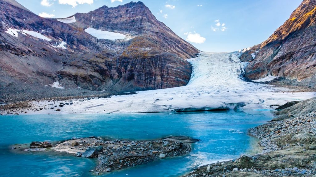 Steindalsbreen Glacier, walking in Arctic Norway with Park Trek