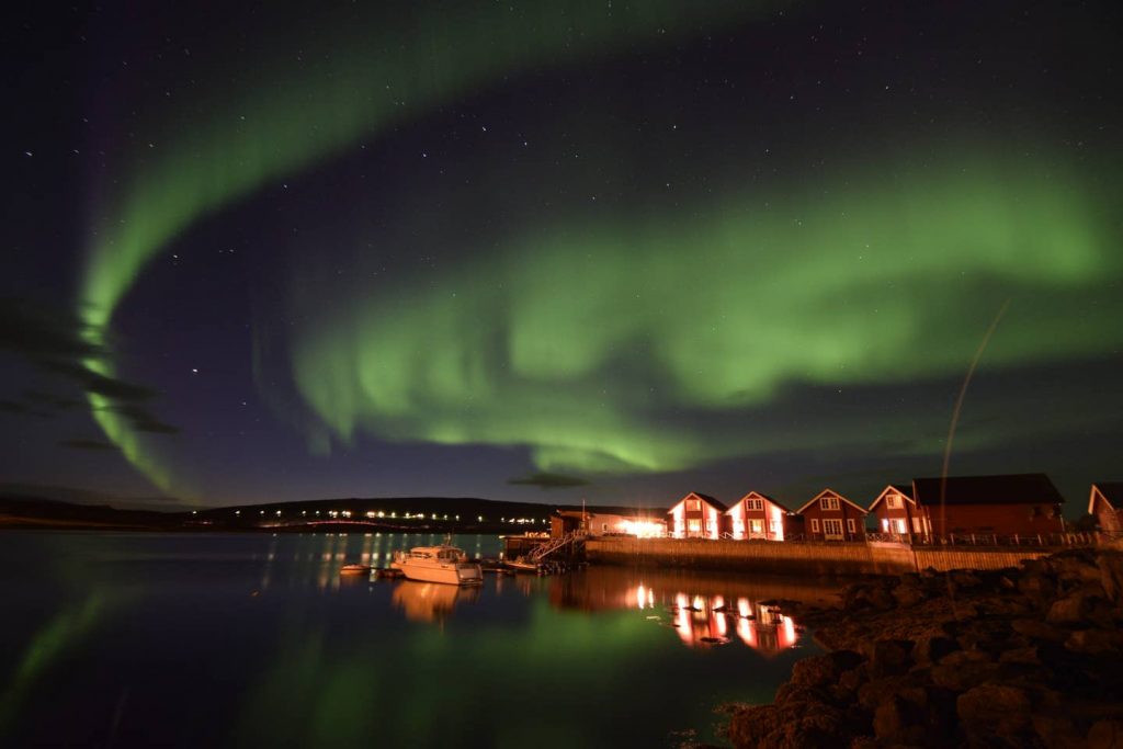 arctic norway hiking - northern lights