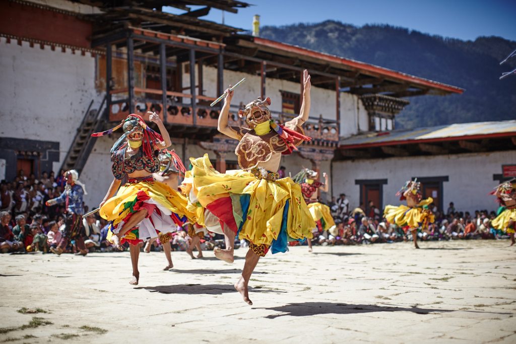 Festival at Gantey Goemba | Park Trek Festival Bhutan walking tour