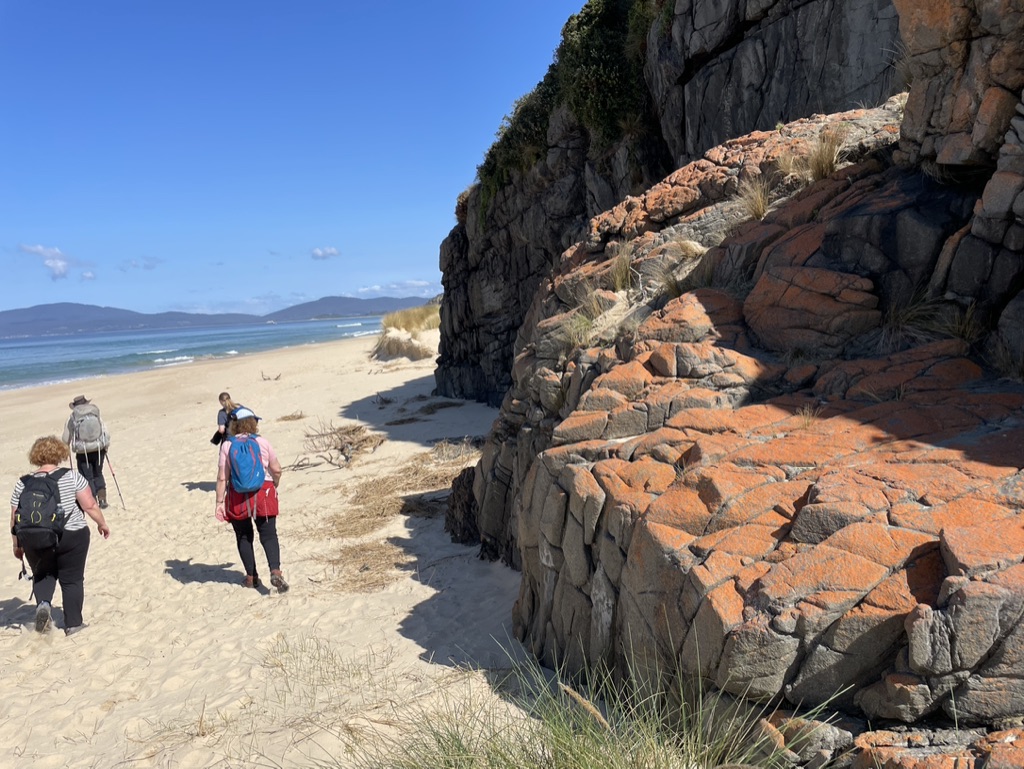 Beautiful Bruny Island Beaches and Lichen Covered Rocks