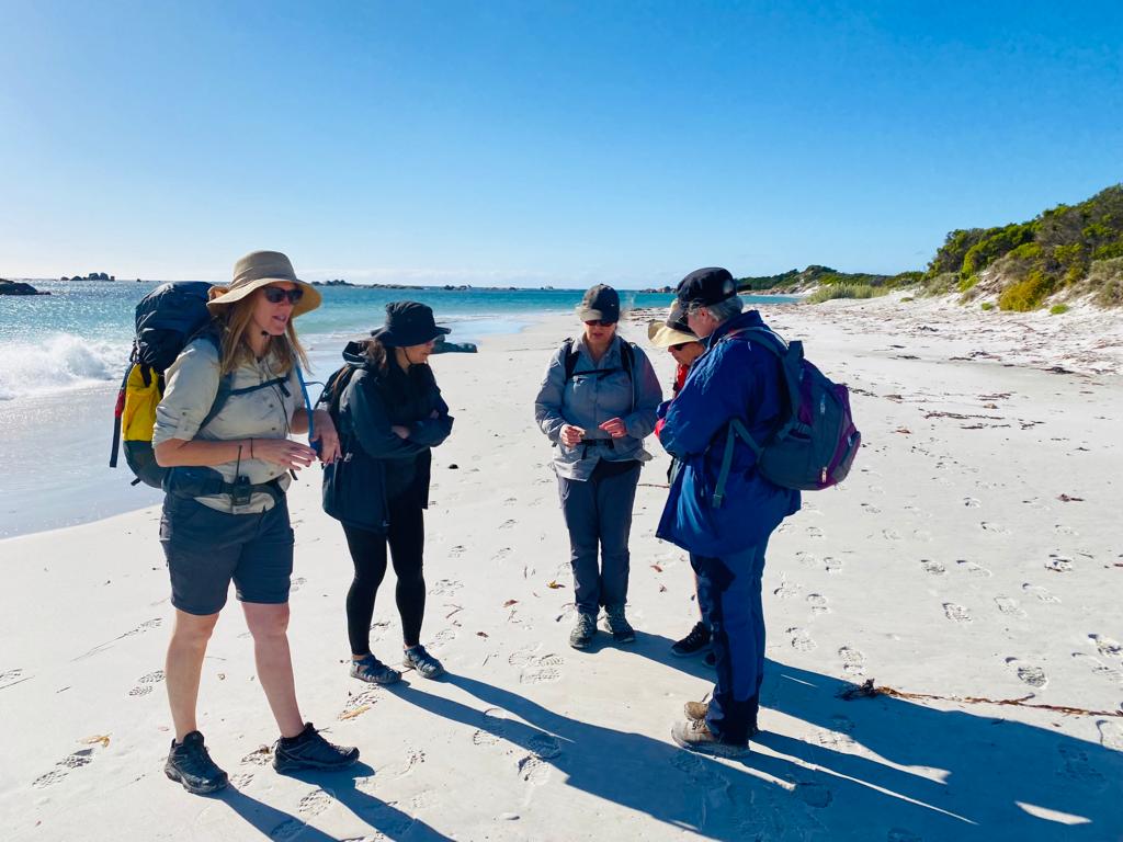 Guides and guests on Bruny