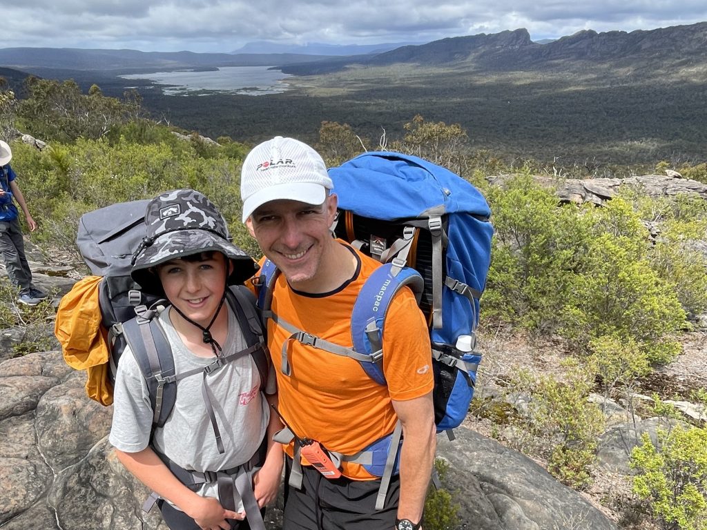 Father and son photo on the Grampians Peak Trail. Lifelong memories.