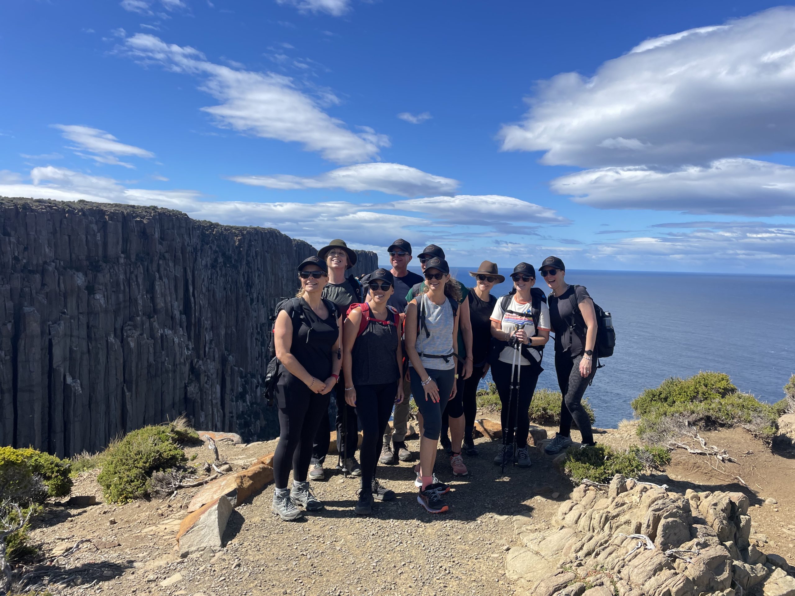 Happy group on the Three Capes Trek