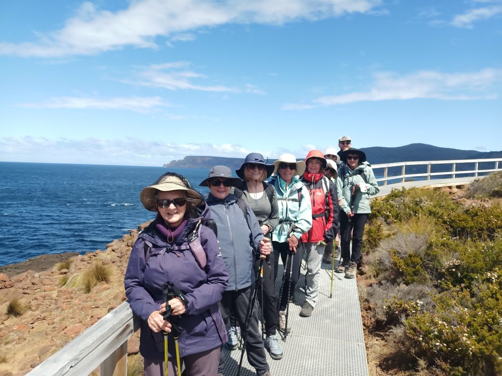 Happy Group on the Three Capes Track | Park Trek Happy Group on the Three Capes Track