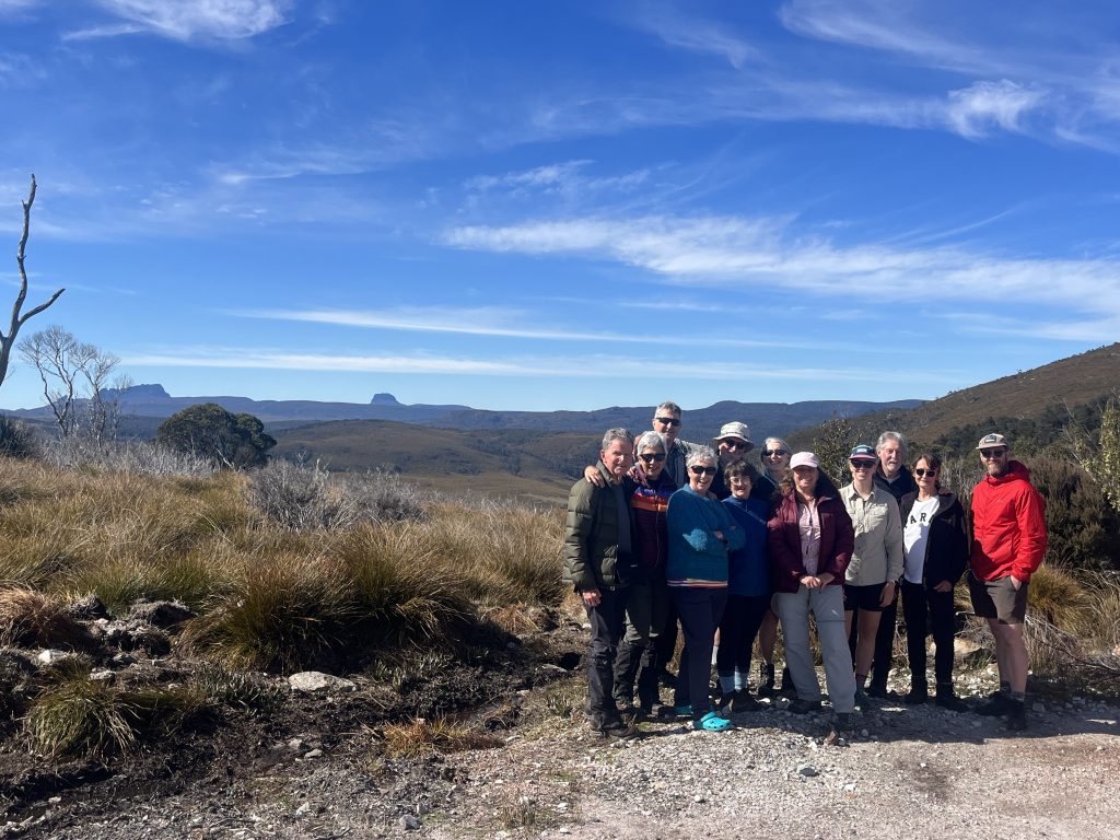 Happy Group Walking the Tarkine Wilderness