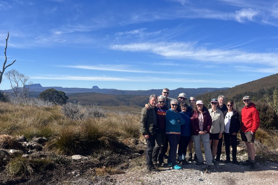 Happy Group Walking the Tarkine Wilderness