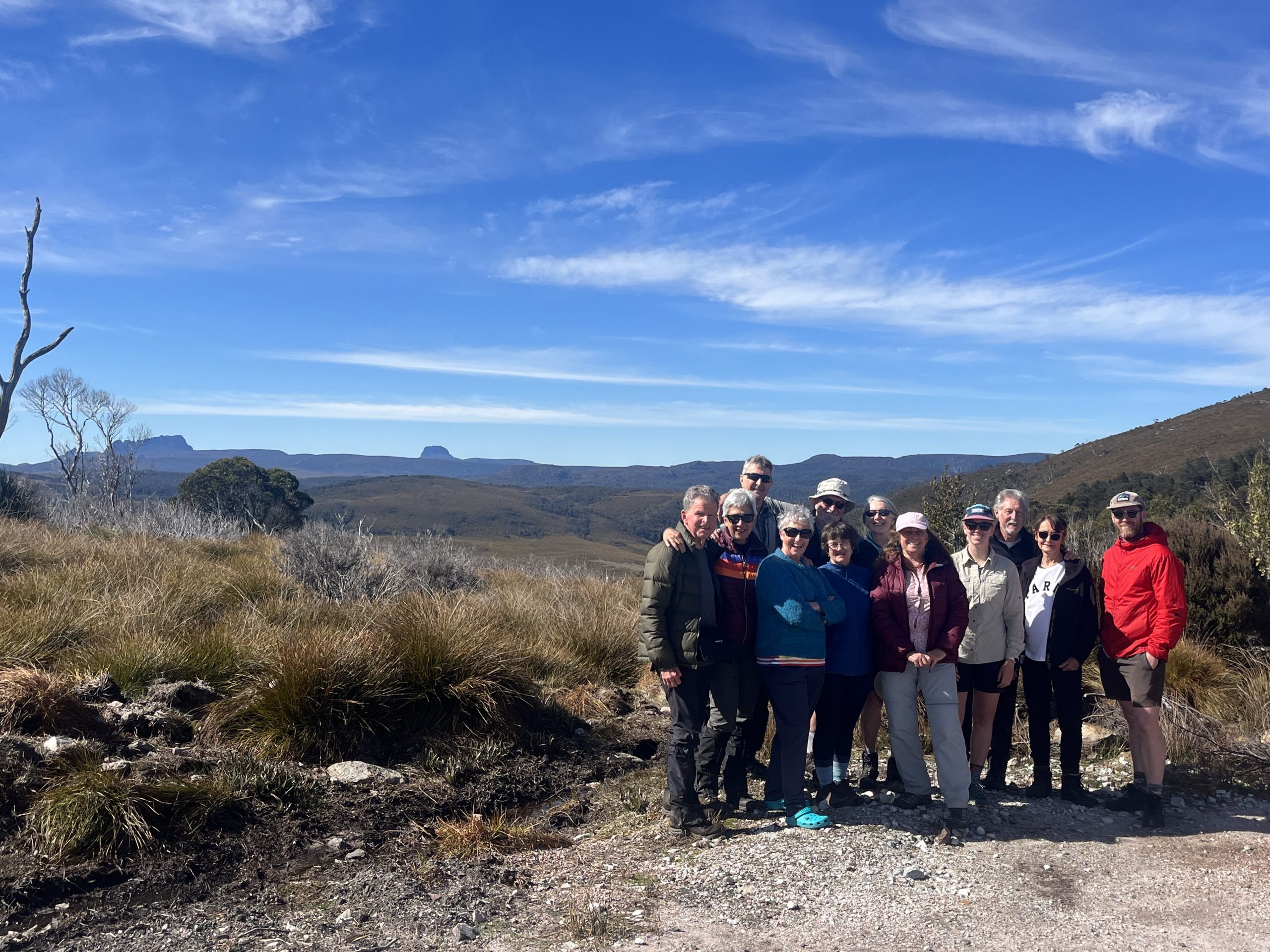 Happy Group Walking the Tarkine Wilderness